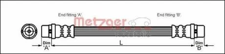 Шланг тормозной METZGER 4114000 (фото 1)