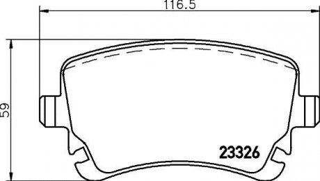 Комплект колодок тормозных дисковых тормозов MINTEX MDB2673 (фото 1)
