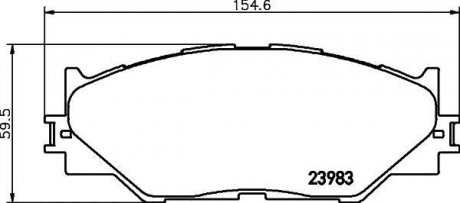 Комплект колодок тормозных дисковых тормозов MINTEX MDB2747 (фото 1)