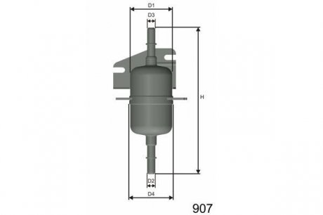 Фильтр топливный бензинового двигателя MISFAT E105 (фото 1)