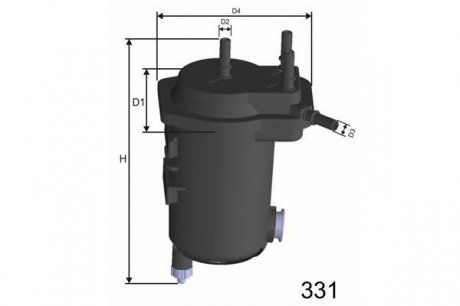 Фільтр палива RENAULT CLIO 1.5 DCI 06/01- під датчик води MISFAT F113A (фото 1)