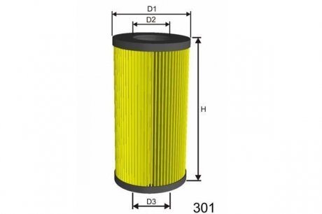 Фільтр олії AUDI A3 1.9TDI 96-; SKODA OCTAVIA 1.9SDI/TDI 96- MISFAT L011A (фото 1)
