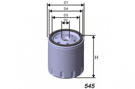 Фільтр олії FORD 1.6D MISFAT Z186A (фото 1)