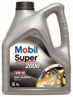Мастила моторні Super 2000x1 10W-40 API SL/CF (Каністра 4л))) MOBIL 150018 (фото 1)