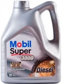4л Super 3000 5W-40 DIESEL Синтетика ACEA A3/B3, A3/B4, API CF, MB-Approval 229.3, VW502 00/505 00, Peugeot/Citroin B71 2296, Renault RN0710/RN0700, Opel GM-LL-B-025 MOBIL MOBIL9251 (фото 1)