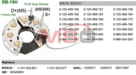 Диодный мост MOBILETRON RB-19H (фото 1)