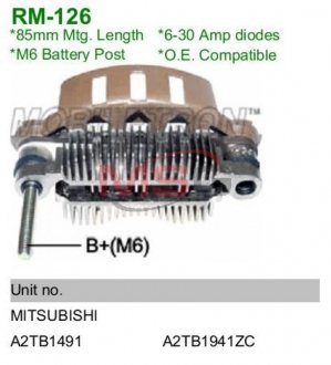 Діодний міст MOBILETRON RM-126 (фото 1)