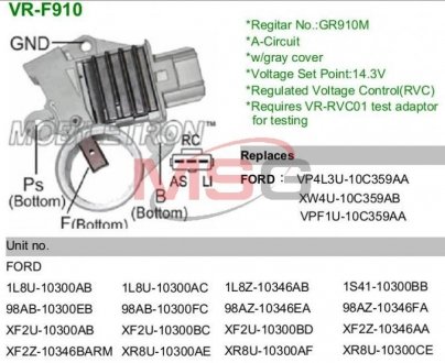 Регулятор напряжения генератора MOBILETRON VRF910