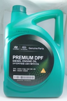 Масло ДВС 5W-30 6 л Premium DPF Diesel ACEA C3 MOBIS 05200-00620