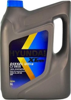 Олія моторна Hyundai / Kia Diesel Ultra C3 5W-30 (6 л) XTeer 1061224 (фото 1)