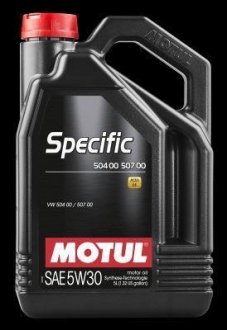 Олія моторна синтетична `Specific 504.00-507.00 5W-30`, 5L MOTUL 106375 (фото 1)