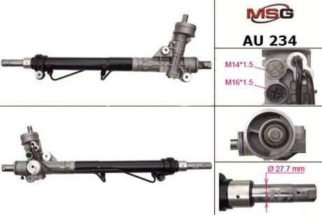 Кермова рейка з Г/П AUDI A4 (8E2, B6) 00-04,A4 Avant (8E5, B6) 01-04,A4 (8H7, B6, 8HE) 03-05 MSG AU 234