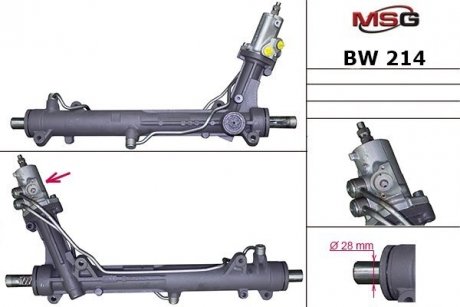 Рулевая рейка с ГУР новая BMW 5 (E60) 03-10 MSG BW214