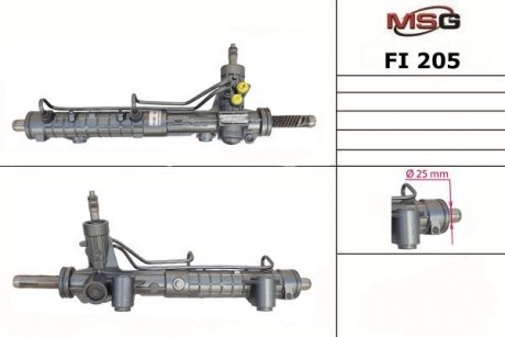 Рулевая рейка с ГУР новая FIAT DOBLO (119) 01-,DOBLO Cargo (223) 01- MSG FI205