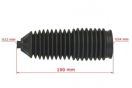 Пыльник рулевой рейки FORD FIESTA V (JH_, JD_) 01-09,FUSION (JU_) 02-09;MAZDA 2 (DY) 03-09 MSG FO207DUSTER