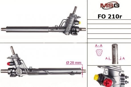 Рулевая рейка с ГУР восстановленная FORD GALAXY (WGR) 95-00;SEAT ALHAMBRA (7V8, 7V9) 96-00 MSG FO210R