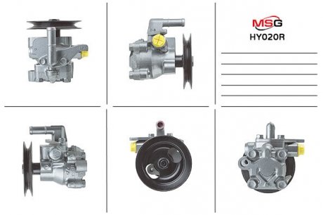 Насос ГУР восстановленный ACCENT II 00-05,HYUNDAI ELANTRA00-06,HYUNDAI ELANTRA 03-06 MSG HY020R