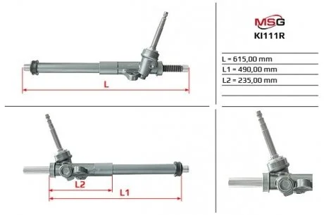 Рулевая рейка без ГУР восстановленная KIA CARENS 2013- MSG KI111R