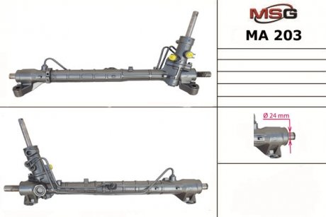 Рульова рейка з ГУР нова MAZDA 3 2003-2008,MAZDA 5 2005- MSG MA203