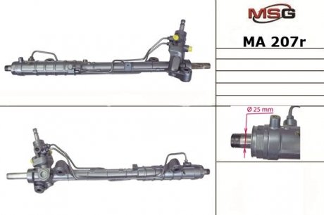 Рулевая рейка с Г/П (реставрированная) Mazda 6 05-07 MSG MA 207R (фото 1)