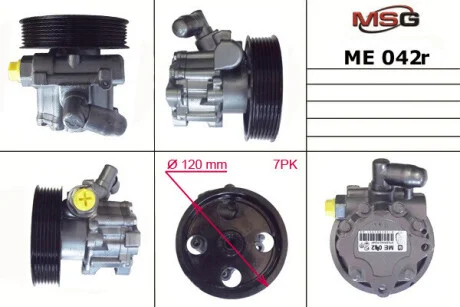 Насос ГУР восстановленный CLK 05-10,GL-CLASS 06-09,M-CLASS 05-09,MERCE VIANO (W639) 06- MSG ME042R