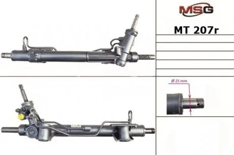 Рулевая рейка с ГУР восстановленная MITSUBISHI Outlander 2007-,MITSUBISHI Lancer 2007-, CITROEN C-Cr MSG MT207R