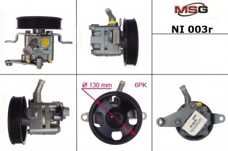 Насос ГУР відновлений NISSAN PRIMERA (P12) 02-,NISSA X-TRAIL (T30) 01-;PRIMERA (WP12) 0 MSG NI003R