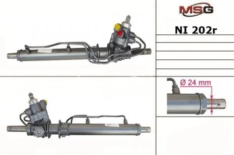 Рулевая рейка с ГУР восстановленная NISSAN Almera 1995-2000 MSG NI202R