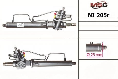 Рульова рейка з ГУР відновлена NISSAN BLUEBIRD 83-90, NISSAN MICRA K10 82-92 MSG NI205R