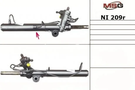 Рулевая рейка с ГУР восстановленная NISSAN Murano Z50 2004-2008 MSG NI209R