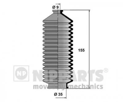 Фото 1 - пильовик рульової рейки NISSAN PRAIRIE 83-88 MSG NI221DUSTER Пильовик рульової рейки NISSAN PRAIRIE 83-88 MSG NI221DUSTER (фото 1)