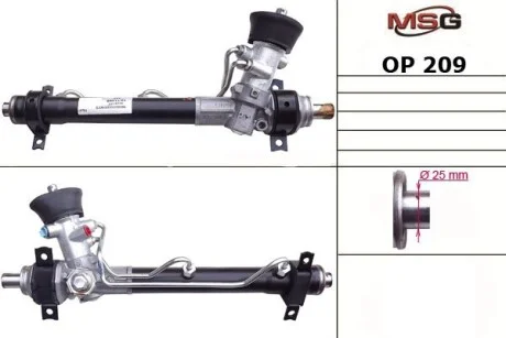 Рулевая рейка с ГУР новая OPEL VECTRA B (36_) 95-02,VECTRA B (38_) 95-03 MSG OP209