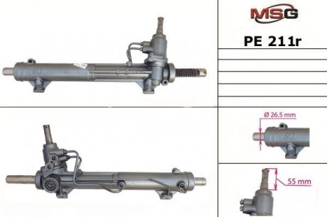 Рулевая рейка с ГУР восстановленная PEUGEOT 406 1995-2004 MSG PE211R