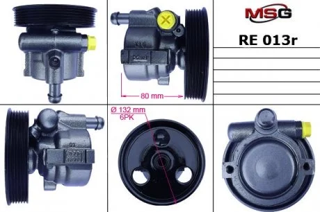 Насос ГУР восстановленный DACIA LOGAN 04-;RENAULT MEGANE SCENIC 99-03,RENAULT DUSTER 2011- MSG RE013R
