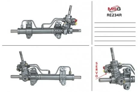 Рульова рейка з ГУР відновлена RENAULT LAGUNA 93-01 MSG RE234R