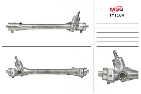 Рулевая рейка без ГУР восст. LEXUS CT 2010-,HS 2009-2012;TOYOTA AVENSIS 2009-2015, PRIUS 2012-2016 MSG TY116R