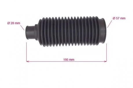 Пильовик рульової рейки TOYOTA LAND CRUISER J9 96-03 MSG TY210DUSTER (фото 1)