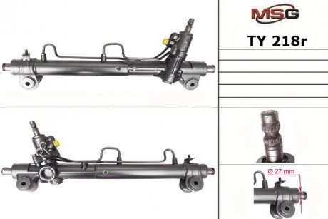 Рулевая рейка с ГУР восстановленная TOYOT CAMRY 01-06,TOYOTA AVALON 04-11, TOYOTA SOLARA 03-08 (USA MSG TY218R (фото 1)