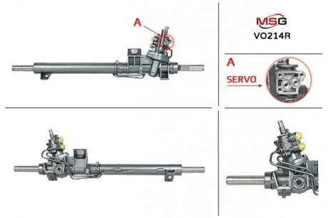 Рульова рейка з ГУР відновлена VOLVO S 80 99-06 MSG VO214R (фото 1)