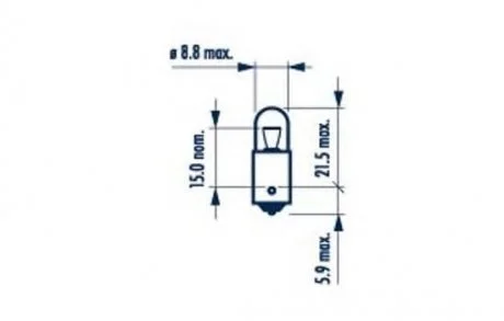 Лампа габ T4W(12v4w) NARVA 17131