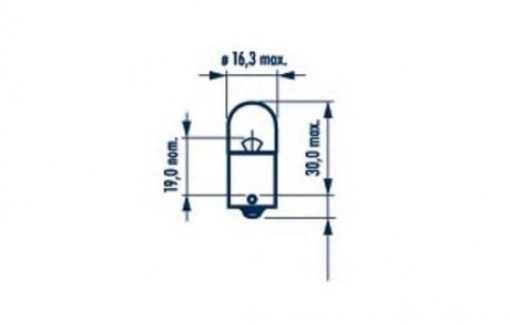 Лампа розжарювання R5W 12V 5W BA15s (blister 2шт) NARVA 17171B2 (фото 1)