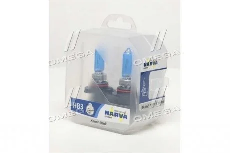 Лампа розжарювання TWIN SET Hb3 12v 65w RANGE POWER WHITE NARVA 48625S2 (фото 1)