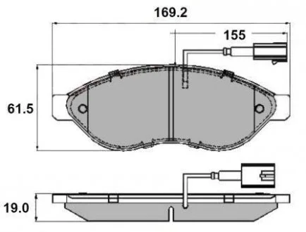 Тормозные колодки перед. Jumper/Ducato/Boxer 06- (1.1-1.5t) National NP2285