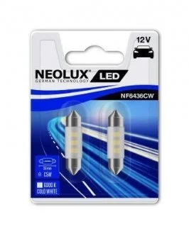 Комплект ламп LED C5W 12V 0.5W 6000K (36mm) NEOLUX NF6436CW-02B