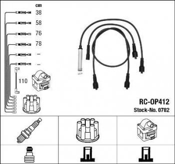 Комплект високовольтних проводів NGK 0782 (фото 1)