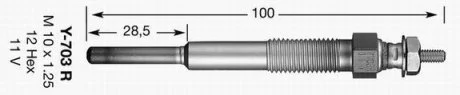 Свеча накала = Y-703R NGK 3782