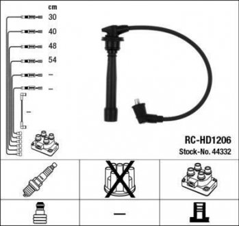 Комплект дротів запалювання NGK 44332