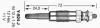 Свічка розжарення, 1.9D 98- (D-POWER 1) 7906