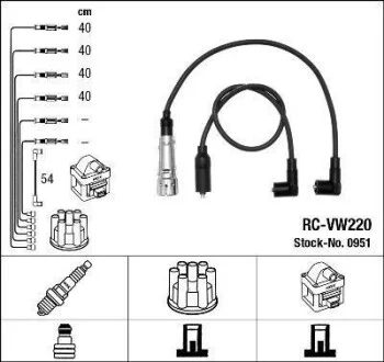 Провод свечной (к-т) NGK RC-VW220
