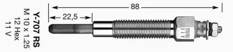 Свічка розжарення NGK Y-707RS